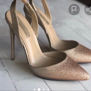 BCBG Maxazria Ombre Champagne 🍾✨sling back heels